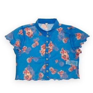 FREE PEOPLE FLORAL CROP TOP